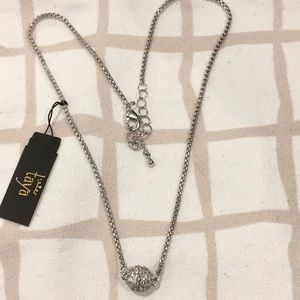 NWT Taya Crystal Silver Tone Necklace